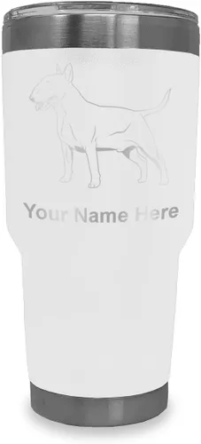 Vista 12 de LaserGram Vaso aislado al vacío de 20 onzas, perro Bull Terrier, grabado personalizado incluido (negro) Engraved Gift for Dog Lovers, Vacuum