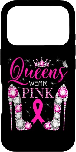 Vista 30 de iPhone 16 Queens Wear Rosa Concientización del Cáncer de Mama Estuche de Cinta Rosa