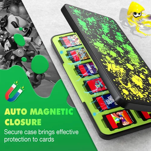 Vista 4 de MoKo Funda para 24 tarjetas de juego compatible con Nintendo Switch OLED modeloSwitchSwitch Lite funda para juego Switch para tarjetas de juego