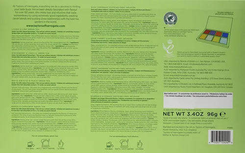 Vista 4 de Taylors of Harrogate Caja variada de té verde, infusiones de hierbas y tés especiales surtidos, 96