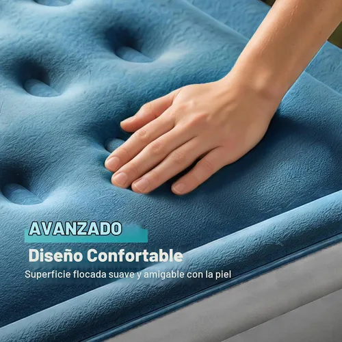 Vista 5 de Dr. air Colchón de aire individual con bomba incorporada, colchón inflable elevado de 18 pulgadas, cama de aire de panal máximo de 500 libras