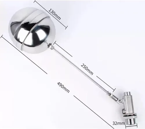 Vista 2 de 316 Stainless Steel Adjustable Float Ball Valve, Fully Automatic Water Level Switch Controller For Water Tank/tower, 1pcs(1inch)