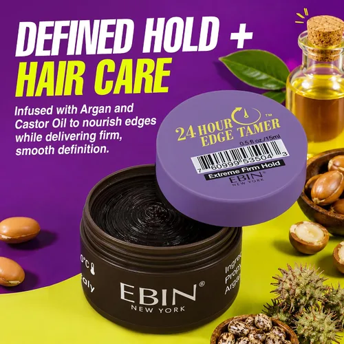 Vista 5 de EBIN NEW YORK 24 Hour Edge Tamer Extra Mega Hold, control de bordes, 0.5
