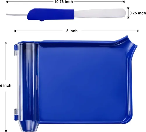 Vista 7 de Medarchitect Bandeja de conteo de pastillas para mano derecha con 2 espátulas (azul)