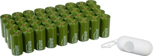 Vista 12 de AmazonBasics Bolsas Mejoradas para Desechos de Perro con Dispensador y Clip para Correa - 270 Unidades, Mango Brasileño