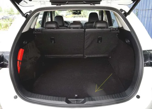 Vista 3 de Protector de parachoques trasero de coche, placa de desgaste para Mazda CX-5 2017-2022, piezas de accesorios, paneles de accesorios para automóviles