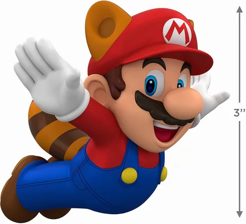 Vista 5 de Hallmark Keepsake Adorno navideño 2022, Nintendo Super Mario alimentado con Mario Raccoon