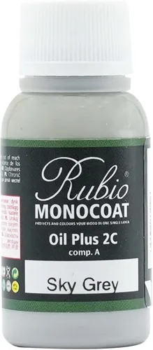 Vista 64 de Rubio Monocoat Muestra de Tinte y Acabado para Madera - Niebla 5% Aceite Plus Parte A Aceite de linaza para madera de secado rápido y ecológico