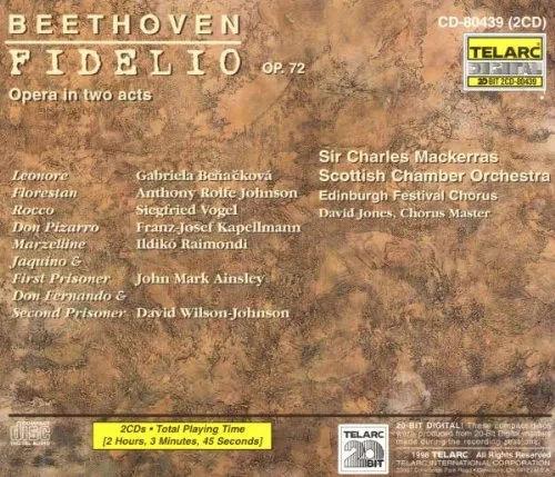 Vista 2 de Beethoven - Fidelio Benacková Rolfe Johnson Vogel I. Raimondi Ainsley Wilson-Johnson Sir Charles Mackerras