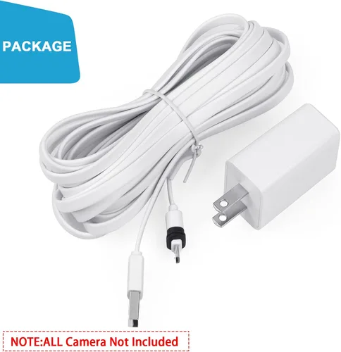 Vista 7 de UYODM Cable de alimentación compatible con cámara de seguridad inalámbrica SimpliSafe para exteriores, 16.5 pies, resistente a la intemperie, cable