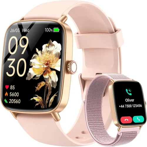Vista 11 de Gydom Reloj inteligente para mujer, responder/hacer llamadas, pantalla HD