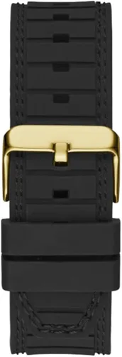Vista 4 de GUESS US Black Silicone Multifunction Watch