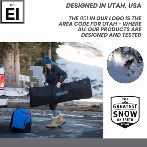 Vista 9 de Element Equipment Bolsa acolchada para snowboard, bolsa de viaje para snowboard