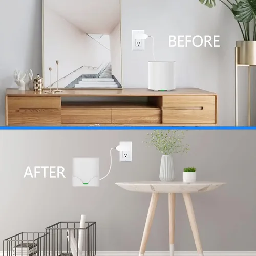 Vista 8 de Soporte de pared para estante de enrutador Tp Link Deco X20 X50 X60 X55 Deco Mesh WiFi 6 Soporte de enrutador WiFi Soporte Soporte Estante