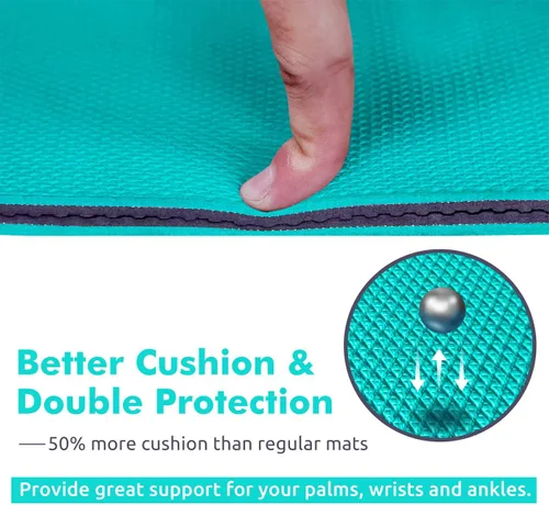 Vista 3 de Ewedoos Tapete de yoga antideslizante de elastómero termoplástico, tapete de ejercicio ecológico para yoga, pilates y ejercicio de piso, tapete ACE