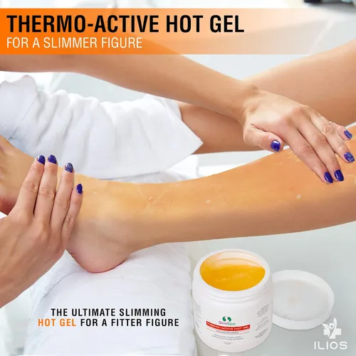 Vista 3 de SlimSpa Gel caliente termoactivo - Tratamiento para mujeres y hombres, removedor de celulitis para vientre, trasero, brazo, abdomen - Gel corporal