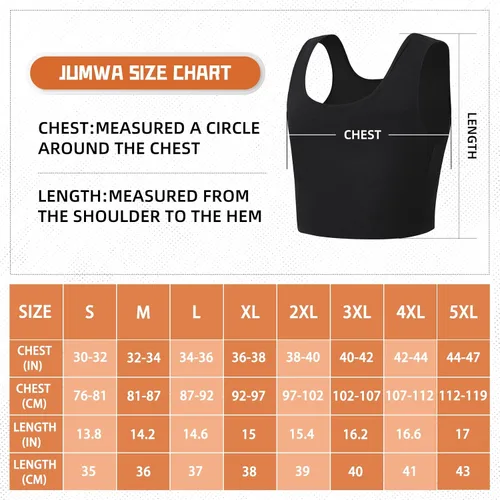 Vista 6 de Jumwa Chest Binder Trans Binder for Transgender FTM Cosplay Compression Bra