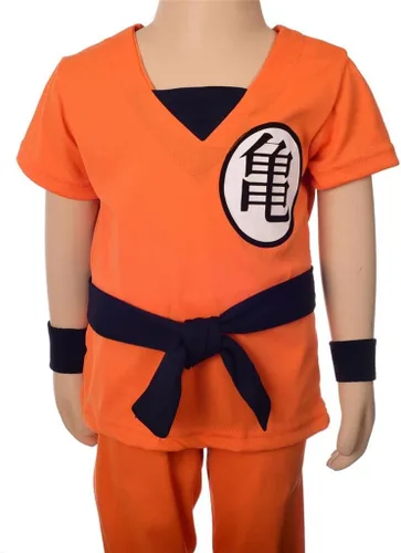Vista 3 de Lito Angels Conjunto de ropa de disfraz de anime para niños pequeños, talla 2T a 8, naranja