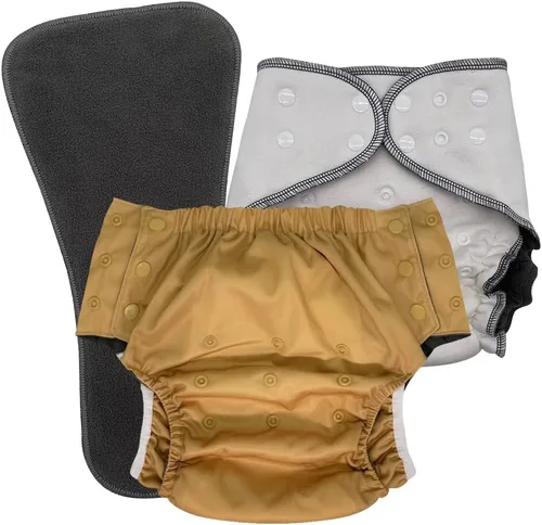 Vista 17 de EcoAble Juego de pañales de tela nocturna para niños grandes, de 6 a 16 años Bragas protectoras para necesidades especiales para incontinencia