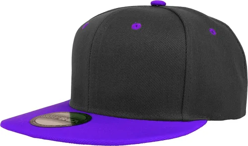 Vista 34 de Gorras Snapback Gelante para Hombres - Gorra de Béisbol con Visera Plana Ajustable - Liso en Blanco Ajustable Negro