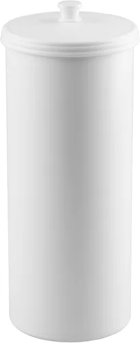 Vista 9 de iDesign Soporte Independiente para Almacenamiento de Papel Higiénico de Baño con Tapa para 3 Rollos Extra, Blanco Con tapa, para 3 rollos