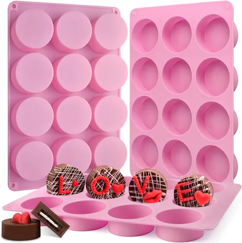 Vista 9 de Actvty - Moldes redondos para galletas cubiertas de chocolate, 3 moldes cilíndricos de silicona para chocolate, perfectos para galletas cubiertas 3