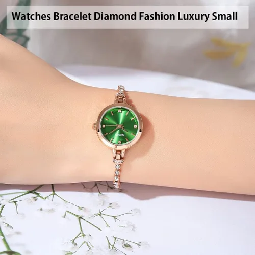 Vista 2 de SKMEI Women Watches Bracelet Diamond Ladies Female Small Rose Gold Fashion Luxury Thin Waterproof Analog Quartz Casual Girls Wife Gifts Silver Wrist