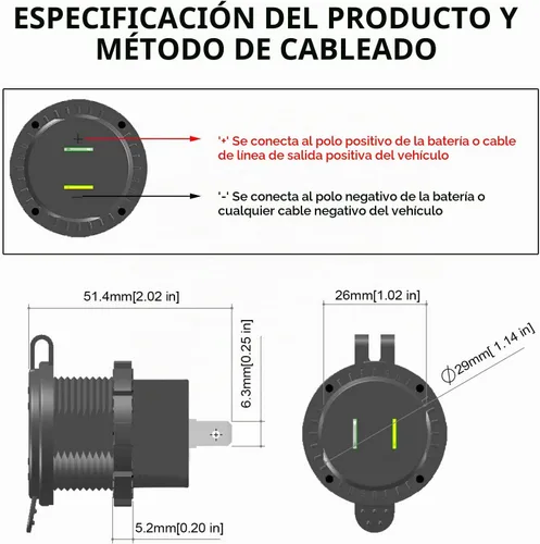 Vista 6 de BlueFire - Enchufe de carga rápida QC3.0 de doble puerto