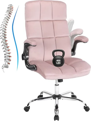 Vista 12 de Cómoda silla de escritorio de oficina rosa con brazos soporte 9318-3 Rosa (click-2 soporte lumbar)