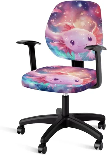 Vista 36 de Funda protectora elástica para silla de oficina con diseño de hongos artísticos, funda giratoria elástica para silla de escritorio, adecuada