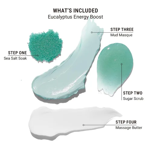 Vista 4 de VOESH Pedi in a Box - Potenciador de energía de eucalipto de 4 pasos, paquete de 3, juego de pedicura, pedicura en casa, pedicura de spa, remojo