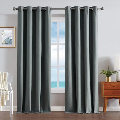 Vista 11 de Nautica Cortinas opacas para el hogar, Providence Ultimate Blackout Classics, cortinas térmicas de privacidad para dormitorio o sala de estar, juego