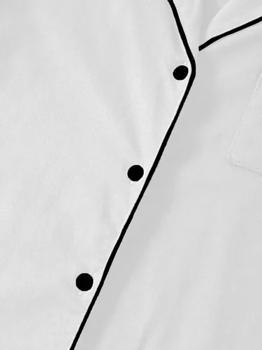 Vista 4 de LYANER Conjunto de pijama para mujer con estampado de corazón, camisa de manga corta con pantalones cortos