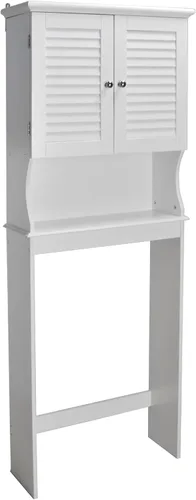 Vista 9 de Redmon Contemporary Country - Armario para ahorro de espacio, color blanco