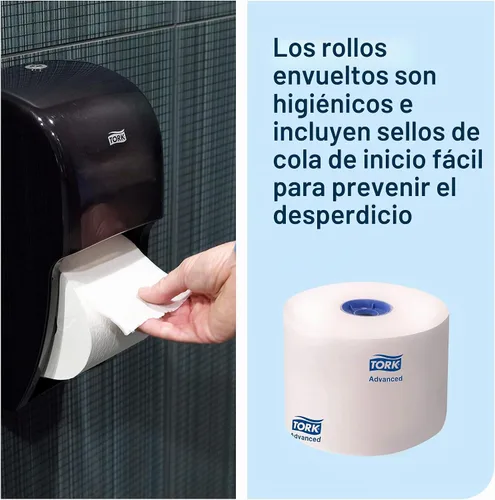 Vista 5 de Tork Rollo de papel higiénico de alta capacidad blanco T26, 36 x 1000