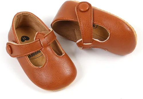 Vista 6 de WILLFUN Zapatos planos Mary Jane para bebés y niñas con lazo, vestido de princesa, zapatos de cuna, suela de goma suave antideslizante
