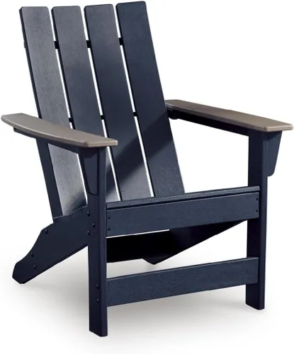 Vista 11 de Diseño de autor por Ashley - Silla para patio exterior Sundown Treasure Adirondack de HDPE, color marrón claro
