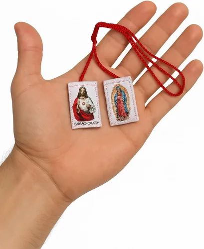 Vista 2 de Escapulario del Sagrado Corazón de Jesús y Nuestra Señora de Guadalupe - Escapulario del Sagrado Corazon
