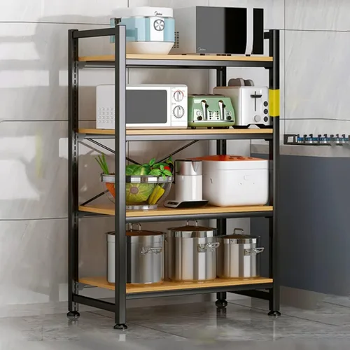 Vista 2 de Shelves Vintage Storage Rack with Open Shelves, 5 Tier Standing Bookshelf, load 110lbs Shelving Unit, for study, kitchen, living room, library