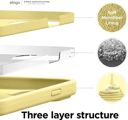 Vista 2 de elago Compatible con Funda para iPhone 13 Pro Max, Funda de Silicona Líquida, Cubierta Protectora de Pantalla y Cámara de Cuerpo Completo, A Prueba