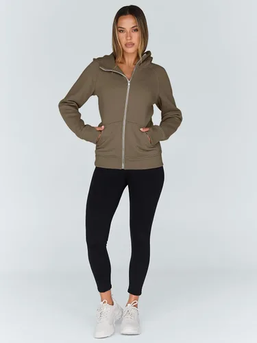 Vista 98 de Trendy Queen Sudaderas con capucha y cremallera para mujer, chaquetas de vellón, talla extragrande, moda de otoño e invierno