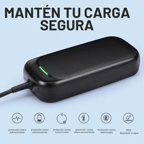 Vista 3 de Adaptador de corriente de 54.6V 2A Cargador de batería de alimentación rápida con enchufe de 5.5 * 2.1mm de 1 clavija y enchufe XLR de 3 clavijas