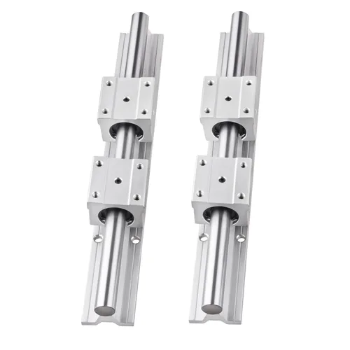 Vista 12 de SBR12 4 unids rodamiento lineal de aluminio abierto movimiento lineal 0.472 in rodamiento unidad deslizante para SBR12UU guía de riel deslizante