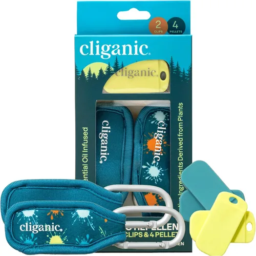 Vista 10 de Cliganic - Paquete repelente de mosquitos (1 clip + 2 bolitas de repuesto), sin DEET, infusión de aceite esencial, esenciales de verano, accesorios