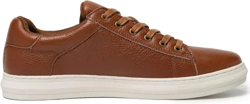 Vista 2 de Zapatos deportivos de cuero a la moda para hombre, tenis Oxford casuales para caminar diariamente para hombre
