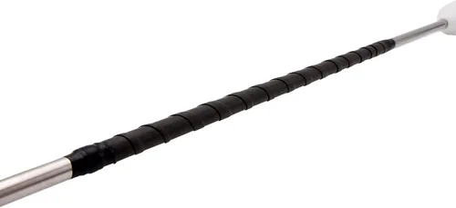 Vista 9 de Baton de Marcha Giratorio MVG de 28 pulg, de acero inoxidable con extremos de goma mini, eje de 3/8 con cinta para bailar. Baton para adultos.