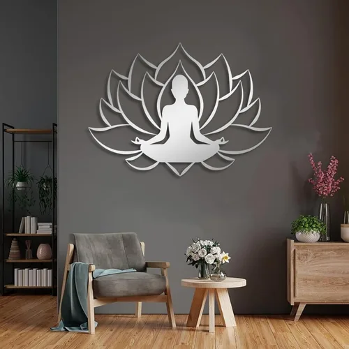 Vista 7 de Arte de pared de flor de loto de metal, decoración de pared de metal zen, decoración de pared de flor de loto, decoración de pared de flor de loto