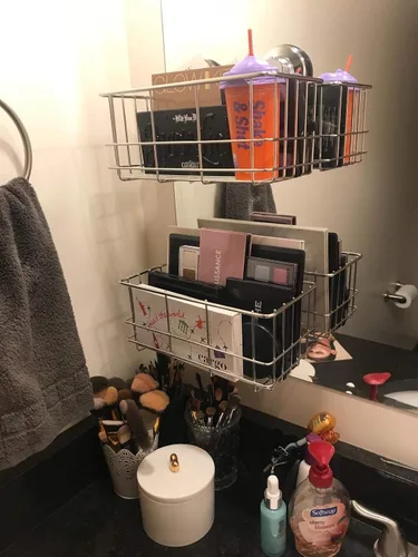Vista 5 de SANNO Organizador de ducha con ventosa, organizador de baño, organizador de baño, cesta de almacenamiento de cocina para soporte de gel, champú