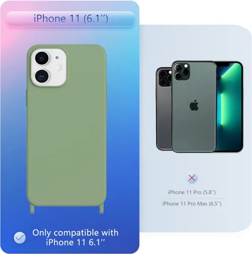 Vista 327 de Funda compatible con iPhone 8 Plus, iPhone 7 Plus/6 Plus/6S Plus con cordón, funda cruzada para iPhone con correa ajustable de silicona para iPhone