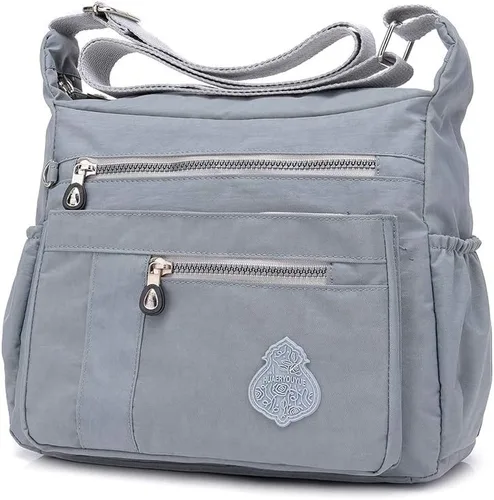 Vista 2 de MINTEGRA Bolso cruzado para mujer, bolso de hombro impermeable de nailon, bolsillo ligero